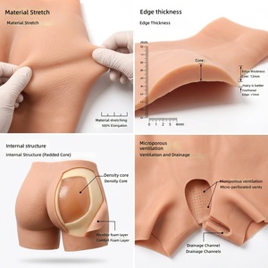 Ropa interior femenina realista de silicona para adelgazar abdomen y glúteos, faja moldeadora sin costuras, corsé falso para realzar glúteos, control de glúteos grandes - Product Image 3