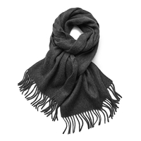 Écharpe-châle 100% cachemire pur, tissée et brossée, provenance Mongolie Intérieure, OEM, personnalisable, en laine, luxueuse, à longues franges, couleur unie 30180