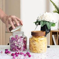 Penjualan Panas Stoples Kaca Kapasitas Besar untuk Dapur, Stoples Penyimpanan Makanan Kaca Borosilikat Tinggi Kedap Udara dengan Tutup Spiral Akasia