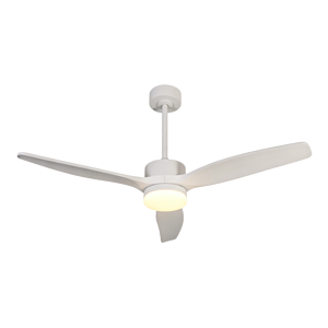 Ventilateur de plafond LED moderne en bois courbé à 3 pales pour chambre à coucher, salon, salle à manger et décoration intérieure contemporaine - Product Image 4