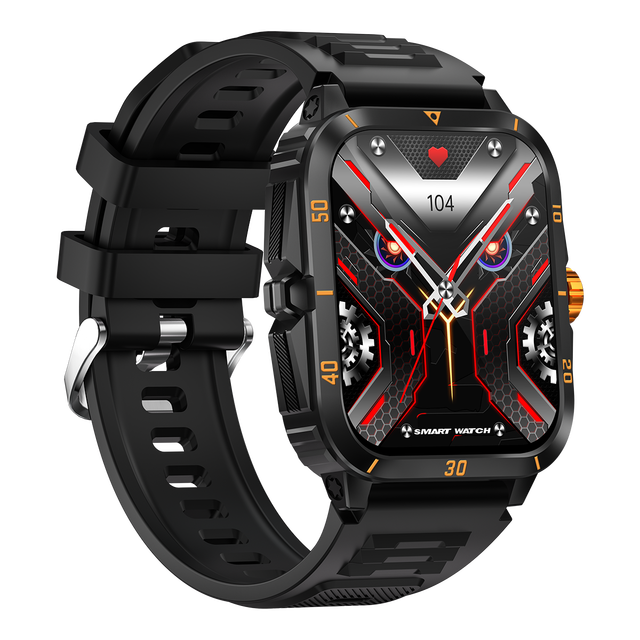 Outdoor Smart Watch KT71 3AMT Waterproof Sports Tracker 1.96 Inch HD Screen BT Calling Smartwatch for Men Women 2024 New Arrival