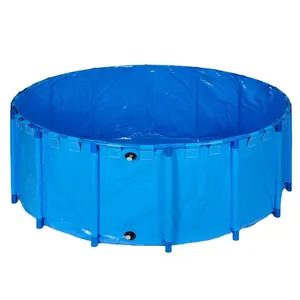 Tanque de peces de PVC Flexible y plegable, suministro de fábrica