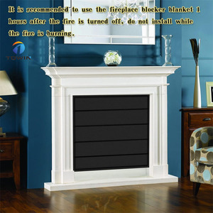 Custom <strong>Fireplace</strong> <strong>Cover</strong> Blanket Blocker Black Magnetic <strong>Fireplace</strong> Draft Vent <strong>Cover</strong> <strong>Fireplace</strong> Draft Stopper Blanket <strong>Cover</strong> - Product Image 3