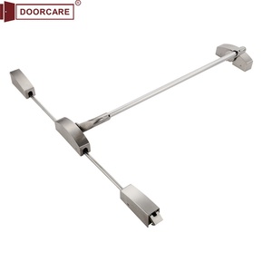 Dispositif de sortie de secours à <span class=keywords><strong>2</strong></span> <span class=keywords><strong>points</strong></span> de verrouillage, quincaillerie en acier, barre transversale verticale pour porte en verre - Product Image 1