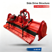Machine à ameublir le rizière avec lames spéciales et entraînement latéral pour la préparation de boue fine et la transplantation de semis de riz