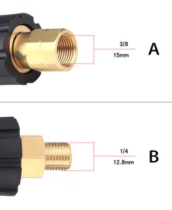 L'adattatore di collegamento rapido dell'idropulitrice da 3/8 "imposta il raccordo per accoppiatore ad alta pressione