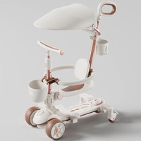 Trottinette Enfant 3-en-1 : Tricycle Bébé, Porteur Amusant et Voiture Jouet à Pousser pour Enfants