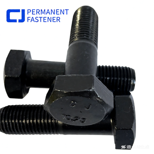 Parafusos Sextavados de Alta Resistência Classe 10.9 em Aço Liga com Acabamento Simples em Óxido Preto, Rosca UNC com Arruelas e Porcas GB/T1231-2024 - Product Image 3