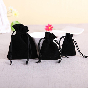 Luxury Velvet Jewelry <b>Pouches</b> with Custom Logo and Drawstring - Multi-Color Options for Jewelry Packaging Jewelry Gift Bags - Product Image 4
