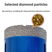 Jeu de forets diamantés brasés sous vide bleus M14, 5 pièces, longueur totale 17 cm, ODM OEM pour le perçage de la maçonnerie sur le marbre et les carreaux