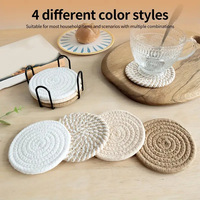 DAIN Tapis de table tressés en coton modernes, résistants aux taches et isolants, pour la salle à manger et les banquets – Vente chaude