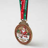 Médaille de sport en alliage de zinc de haute qualité, design personnalisé, impression UV, laiton antique, pour tournoi de football, vente en gros