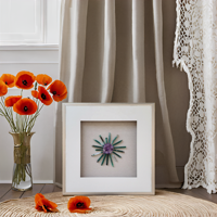 Boîte à cadre d'art mural avec agate naturelle-Décoration intérieure et chance améliorant le champ magnétique
