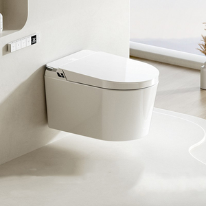 Asiento de Inodoro Inteligente de Estilo Moderno, Montado en la Pared, con Bidé Integrado, Descarga Automática, Inodoro Eléctrico Inteligente - Product Image 1