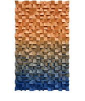Vente chaude or noir Antique bois décor maison intérieur abstrait suspendu à la main Original mur Art 3D texturé peinture murale