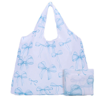 Sac fourre-tout en nylon imprimé avec logo personnalisé, motif de dessin animé, style tendance, sac promotionnel pour femme, recyclable, pliable, respectueux de l'environnement
