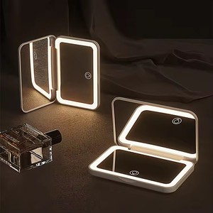 Bán buôn tùy chỉnh Túi gương với Đèn Led Sạc tay bên gương cầm tay du lịch trang điểm - Product Image 5