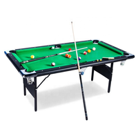 Table de billard pliable MDF avec pieds pliables, gain de place, mini table de billard portable de 6 pieds pour enfants, intérieur, maison