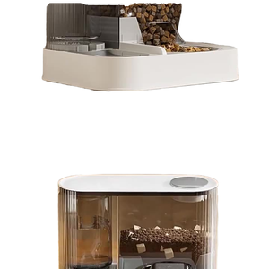 Comedero automático para gatos: combina agua y comida en una unidad. Dispositivo de alimentación dos en uno. Cuenco de alimentación para mascotas de acero inoxidable - Product Image 1