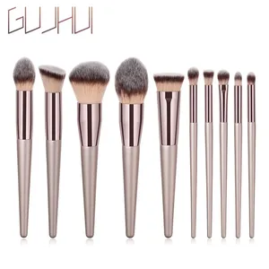 Pinceaux de maquillage professionnels super doux à manche en bois, 18 pièces en 1, pour <span class=keywords><strong>le</strong></span> visage, vente en gros, coloris variés - Product Image 4