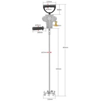 Mélangeur pneumatique rotatif portable SURMA de 25 gallons, type D, vitesse réglable, 1/6HP, multifonctionnel, petit, portatif, écologique, économe en énergie