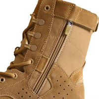Bottes de randonnée imperméables marron pour l'entraînement en plein air, bottes de montagne résistantes aux perforations, bottes de randonnée hautes, bottes tactiques pour hommes