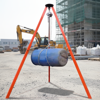 Trépied de sauvetage portable en aluminium haute résistance télescopique, outil industriel pour le sauvetage en espace confiné et l'entretien des équipements