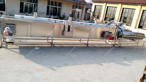 Линия по переработке креветок/рыбного филе в панировке, промышленная машина для глубокой жарки лука, непрерывная Автоматическая фритюрница для закусок - Product Image 4