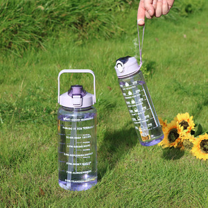 Bouteille d'eau portable moderne en plastique avec paille pour le sport, le fitness et le camping – Vente en gros pour consommation directe - Product Image 3