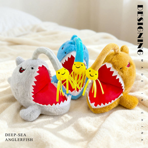 Jouet en peluche de poisson pêcheur personnalisable-Animal en peluche réaliste qui brille dans le noir, poupée créature douce des profondeurs - Product Image 4