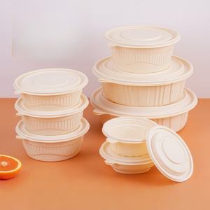 Tazón Ecológico Desechable y Degradable de Caña de Azúcar para Sopa y Ensalada con Tapa, Ideal para Camping y Comida para Llevar - Product Image 3