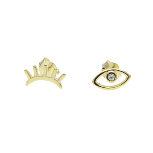 Promotion : Boucles d'oreilles œil de chat 10 mm au design simple et de haute qualité pour femme – Bijoux tendance - Product Image 1