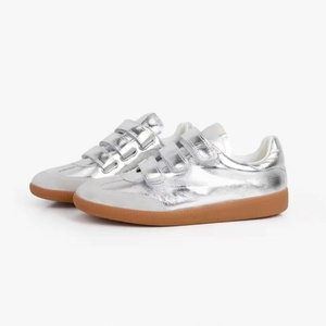Zapatillas Casuales Agan Modelo Clásico con Suela de Goma, Estilo 2026, en Plateado Brillante con Detalles en Espejo y Velcro, para Mujer - Product Image 5