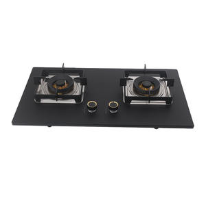 Cuisinière à gaz commerciale de vente chaude Panneau mat noir Table de cuisson à gaz intégrée - Product Image 5