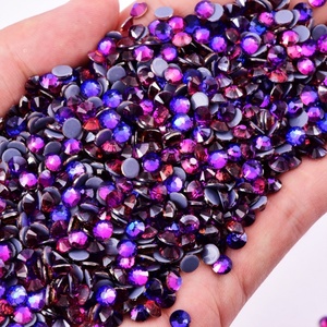 Oleeya - Motivo de Diamantes de Imitación de Terciopelo Morado de Alta Calidad, Diamantes de Imitación de Vidrio Termoadhesivos para Accesorios de Prendas de Vestir - Product Image 4