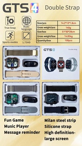 Reloj Inteligente <span class=keywords><strong>GTS4</strong></span> de 2.01 Pulgadas, Resistente al Agua, para Hombre y Mujer, Monitor de Actividad Física, Llamadas Bluetooth, Frecuencia Cardíaca, Correa Doble de Acero, Compatible con Android e iOS - Product Image 2