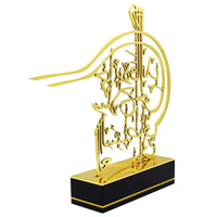Conception haut de gamme d'artisanat en métal avec logo gravé en 3D, cadeaux d'affaires personnalisés, ornements de trophée en métal