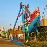 Équipement de divertissement pour parc d'attractions, structures de jeux extérieures, bateau pirate décoratif, balançoire céleste, bateau géant, manège à vendre