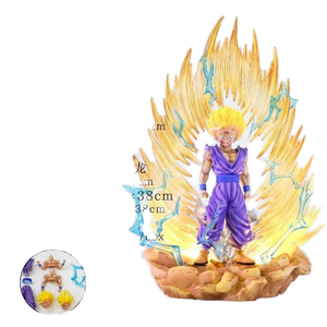 Para JT Super Two Gohan PVC escala 1:36 gran doble cabeza tallada doble cuerpo reemplazable animación luminosa adornos de <span class=keywords><strong>mano</strong></span> - Product Image 1