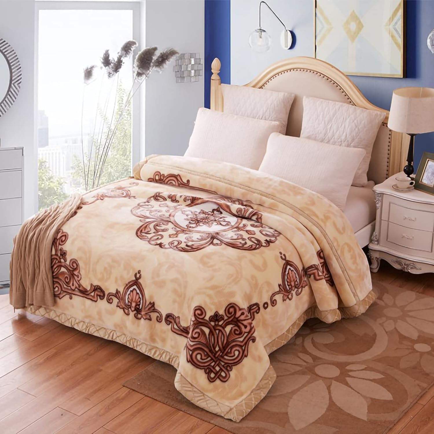 Heavy Korean Mink Blanket King Size Soft and Warm Ply Raschel Bed Blanket  for the Cold Night Normal Cloudy Quality