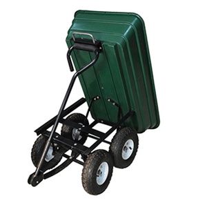 Fabrieksleverancier Hoge Kwaliteit Vierwielige Ijzeren Tuin Nieuwe Stijl Bouw Kruiwagen - Product Image 2