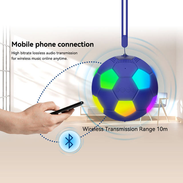 Factory Direct New Design Mini Speaker Colorful Powerful Football Speaker With RGB Light Portable Party Speaker