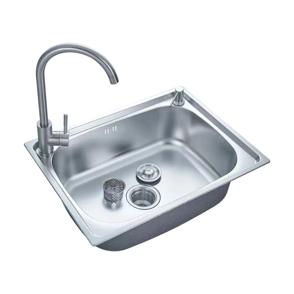 Fábrica Personalizado Undermount Handmade Kitchen Sink Único Bowl Sink Kitchen 304 Aço Inoxidável