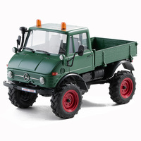Véhicule tout-terrain RC de qualité supérieure à l'échelle 1/24, simulant un Unimok robuste avec une adhérence améliorée et une autonomie de batterie accrue