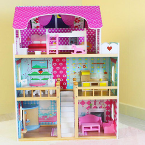 Venta al por mayor <span class=keywords><strong>de</strong></span> suministro <span class=keywords><strong>de</strong></span> fábrica DIY Rosa OEM <span class=keywords><strong>grandes</strong></span> juguetes <span class=keywords><strong>de</strong></span> <span class=keywords><strong>madera</strong></span> <span class=keywords><strong>para</strong></span> niños casa <span class=keywords><strong>de</strong></span> muñecas puerta Kits Mini muebles en miniatura <span class=keywords><strong>para</strong></span> <span class=keywords><strong>niñas</strong></span> - Product Image 2