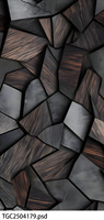 Peinture décorative personnalisée pour la maison, motifs géométriques noirs, design moderne, panneau mural décoratif en PVC marbré luxueux