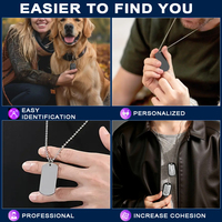 Collar con Placa de Identificación Personalizada para Perro, Etiquetas de Acero Inoxidable Grabadas con Láser, Nombre, Logotipo, Cadena de Bolas, Joyería, Regalo, Venta al Por Mayor