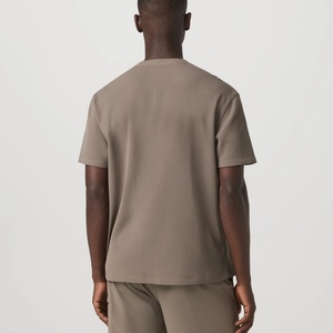 Custom Men's Quick Dry Tennis Training <b>Waffle</b> Knit <b>Shirt</b> Breathable Summer Formal Golf Business <b>Shirts</b> for Men's Tennis Wear - Product Image 4