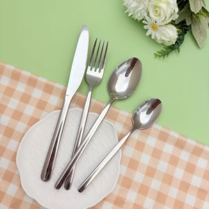 ชุดช้อนส้อมสแตนเลส 4 ชิ้น มีด ส้อม ช้อน สำหรับใช้ในบ้าน โรงแรม ทนทาน สีพื้น - Product Image 2