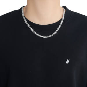 Nouveau Collier Cubain Testé en Argent Sterling 925 Plaqué Rhodium avec Moissanite VVS D de 6 mm à Rangée Unique, Idéal pour Cadeau de Fiançailles ou Fête - Product Image 6